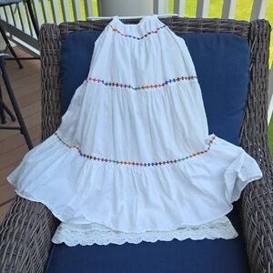Matilda Jane White and Red Tiered Ruffled Sundress Size 8